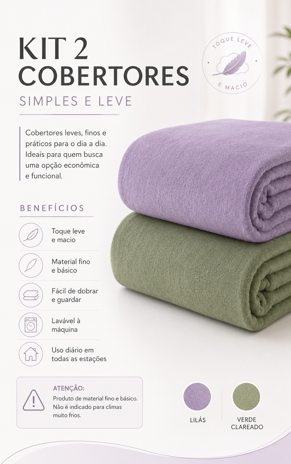 Kit Duplo Cobertores - Zayra Exclusive
